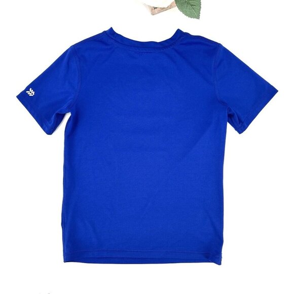 Boys Athletic T-Shirt Sz Small 6/7 Short Sleeve Tee Blue Get In The Game Graphic - Picture 3 of 6